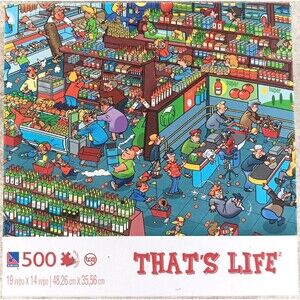 Thats Life Supermarket Food Frenzy Jigsaw Puzzle 500 Pieces Daily Scenarios
